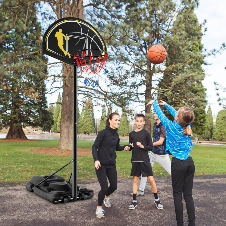 4.25-10 Feet Portable Adjustable Basketball Goal Hoop SystemCostway Gallery View 6 of 10